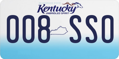 KY license plate 008SSO