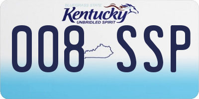 KY license plate 008SSP