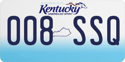 KY license plate 008SSQ