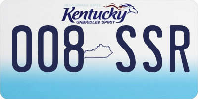 KY license plate 008SSR