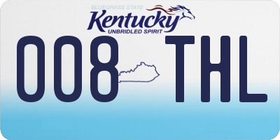 KY license plate 008THL