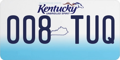 KY license plate 008TUQ
