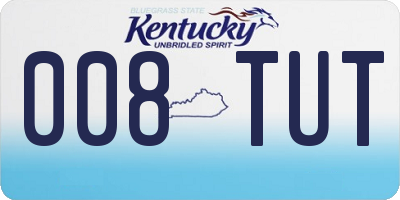 KY license plate 008TUT
