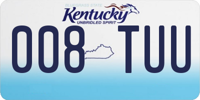 KY license plate 008TUU