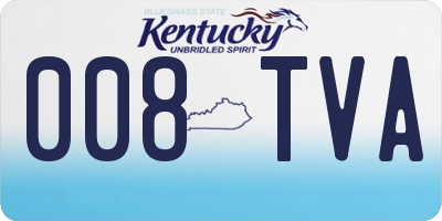 KY license plate 008TVA
