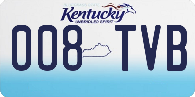 KY license plate 008TVB