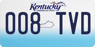 KY license plate 008TVD