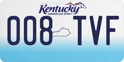 KY license plate 008TVF