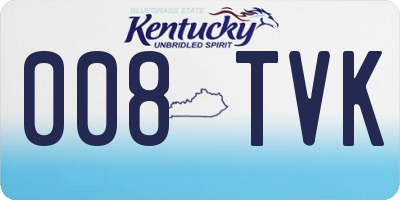 KY license plate 008TVK