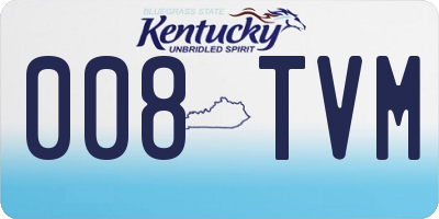 KY license plate 008TVM