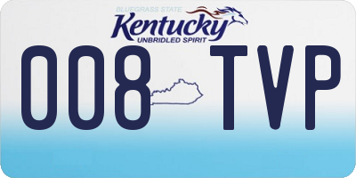 KY license plate 008TVP