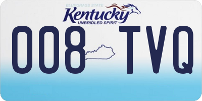 KY license plate 008TVQ