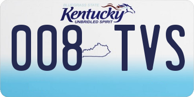 KY license plate 008TVS