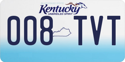KY license plate 008TVT