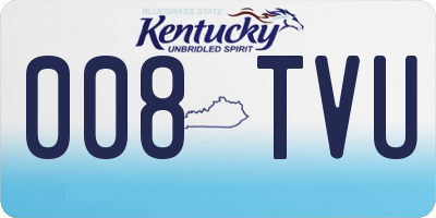 KY license plate 008TVU