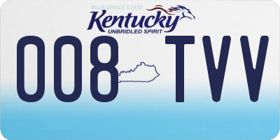 KY license plate 008TVV