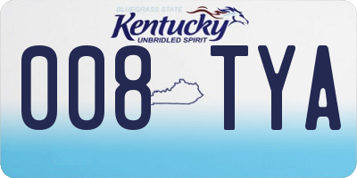 KY license plate 008TYA