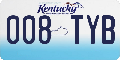KY license plate 008TYB