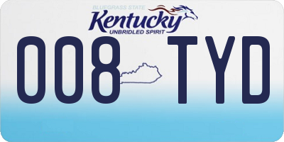 KY license plate 008TYD