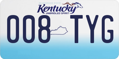 KY license plate 008TYG