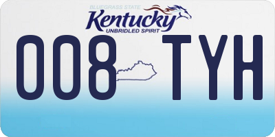 KY license plate 008TYH
