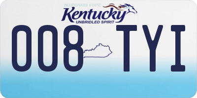 KY license plate 008TYI