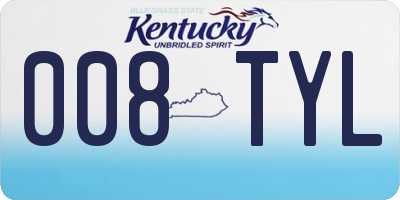KY license plate 008TYL