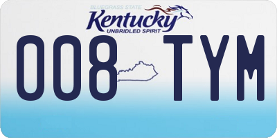 KY license plate 008TYM