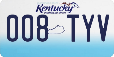 KY license plate 008TYV