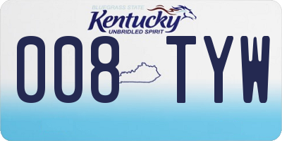 KY license plate 008TYW