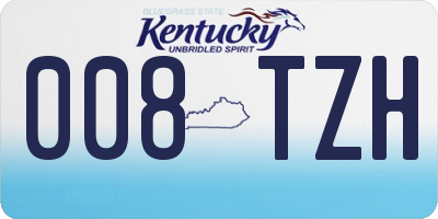 KY license plate 008TZH