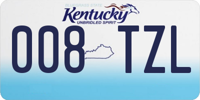 KY license plate 008TZL