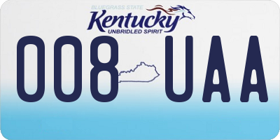 KY license plate 008UAA