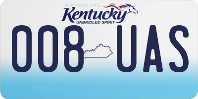 KY license plate 008UAS