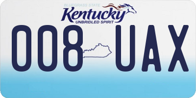 KY license plate 008UAX