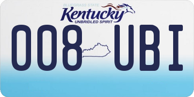 KY license plate 008UBI