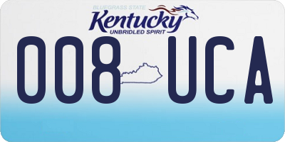 KY license plate 008UCA