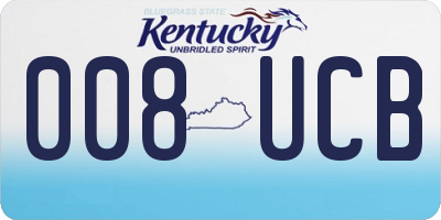 KY license plate 008UCB