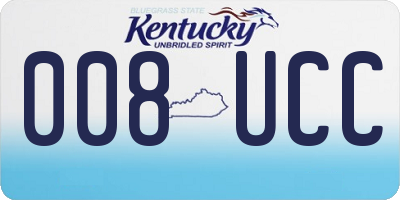 KY license plate 008UCC