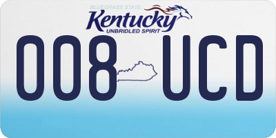 KY license plate 008UCD