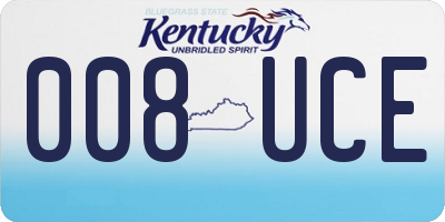 KY license plate 008UCE