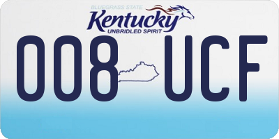 KY license plate 008UCF