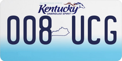 KY license plate 008UCG
