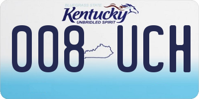 KY license plate 008UCH