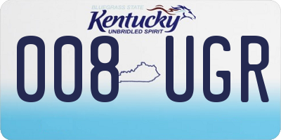 KY license plate 008UGR