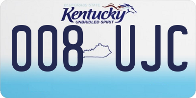 KY license plate 008UJC