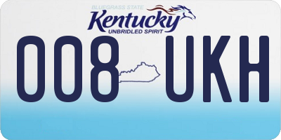 KY license plate 008UKH