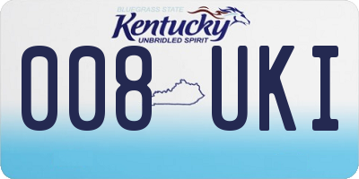 KY license plate 008UKI