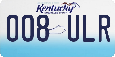 KY license plate 008ULR