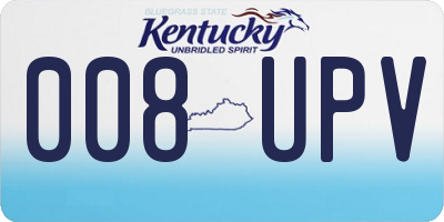 KY license plate 008UPV
